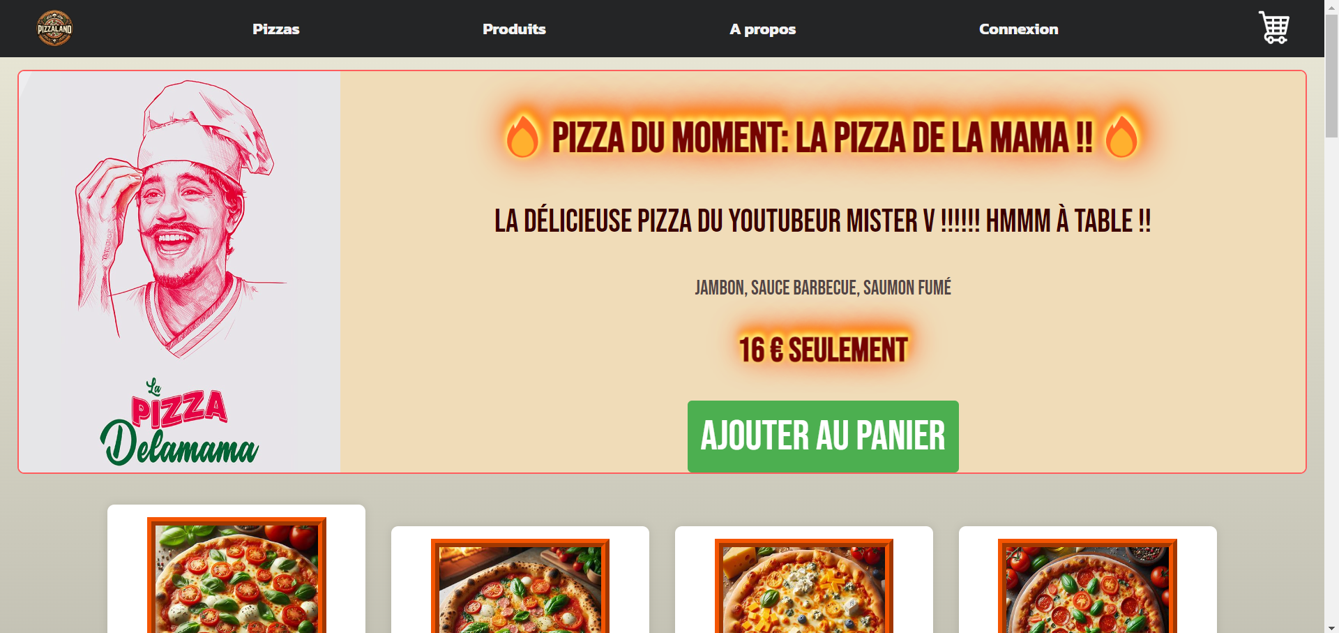 Pizzeria System web preview