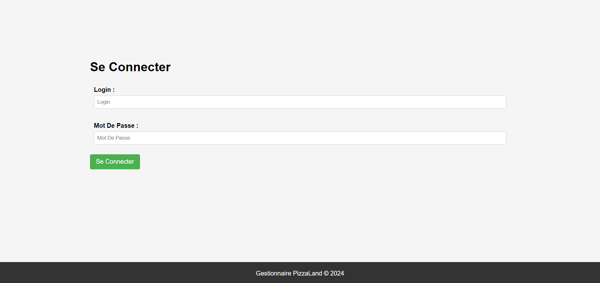 Pizzeria System web preview