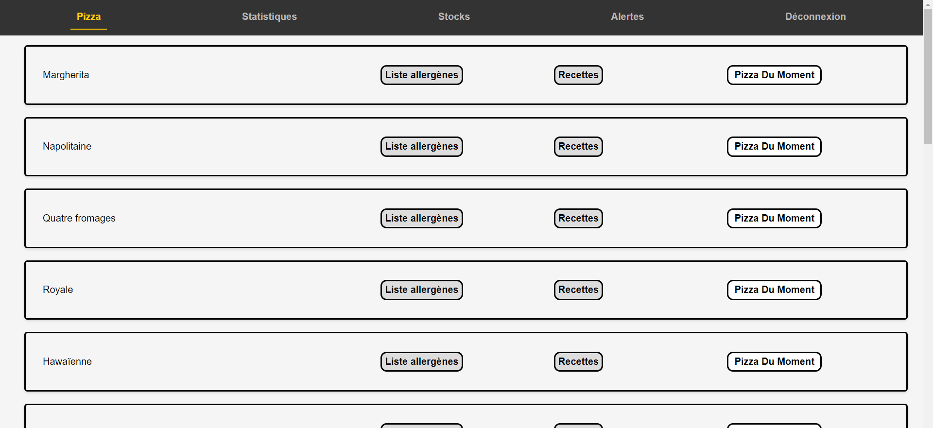 Pizzeria System web preview